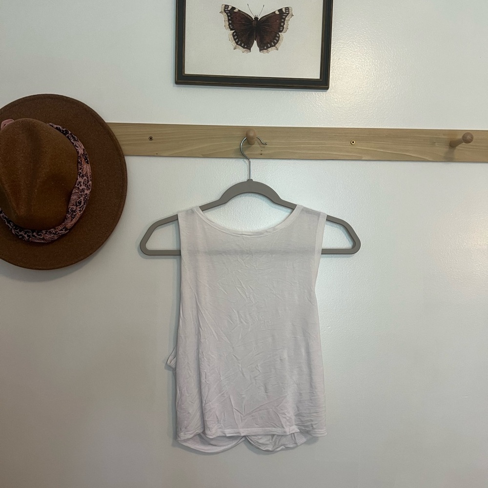 Aerie Offline White Twist Back Top